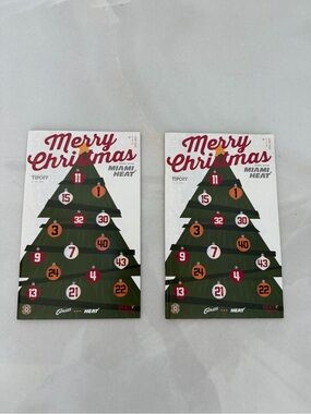 2 Miami Heat Christmas Official Game Programs 12.25.2014